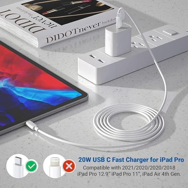 20W Power Adapter and Ultra Fast USB-C to C Cable (for iPhone, iPad & AirPods)