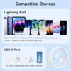 20W Fast Charger Compatible for iPhone 17/16/15/14/13/12/11 Series | 1M Type C to L Cable + 1M Nylon Braided Type C to C Cable | PD Fast Charger