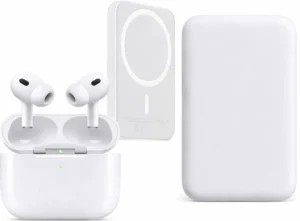 AirPods 2 Pro & MagSafe Power-Bank Combo | Wireless Earbuds with Fast Charger for Mobile (White)