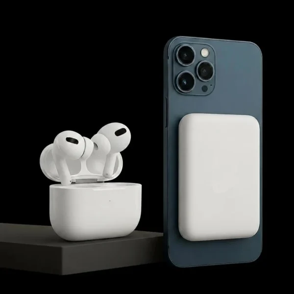 AirPods 2 Pro & MagSafe Power-Bank Combo | Wireless Earbuds with Fast Charger for Mobile (White)